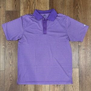Slazenger Purple Striped Polo Shirt